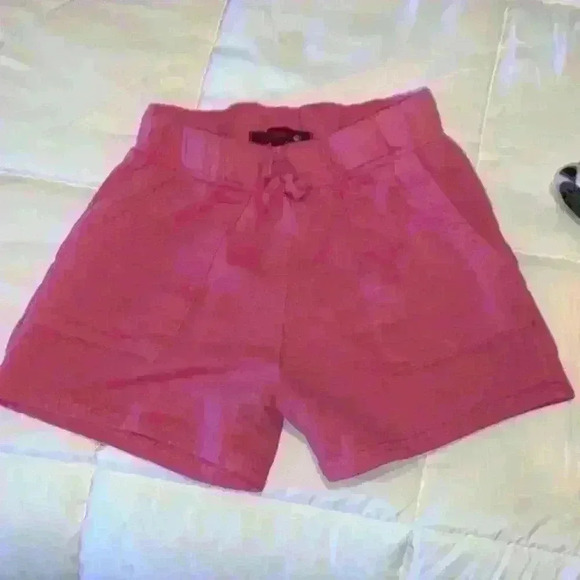 pink sparkle girl shorts size 10/12 - Picture 1 of 4